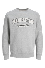 JREBNEWYORK SWEAT CREW NECK SN - ΓΚΡΙ