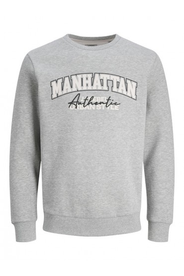 JREBNEWYORK SWEAT CREW NECK SN - ΓΚΡΙ