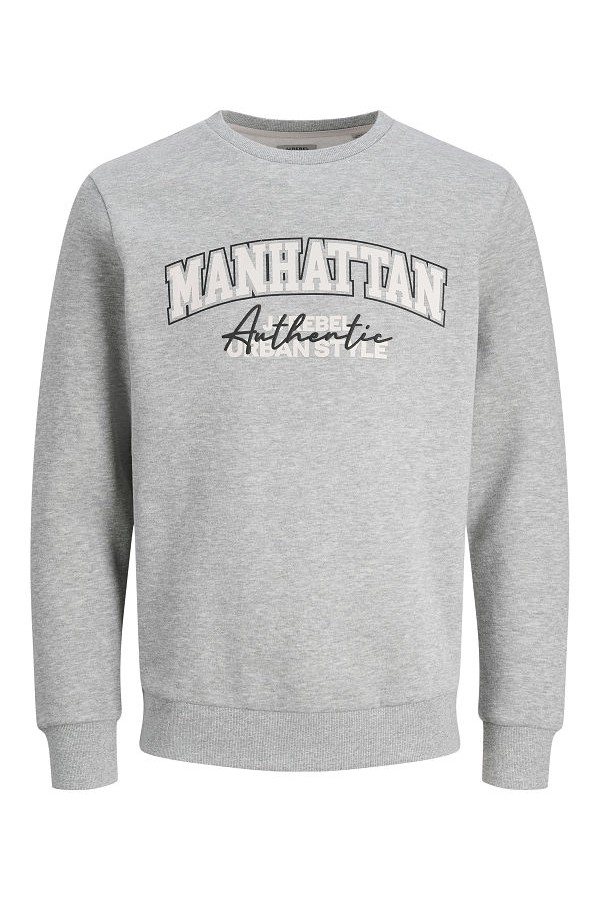 JREBNEWYORK SWEAT CREW NECK SN - ΓΚΡΙ