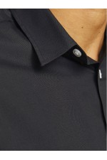JREBGAVIN SOLID SHIRT LS NOOS - ΜΑΥΡΟ