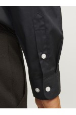 JREBGAVIN SOLID SHIRT LS NOOS - ΜΑΥΡΟ