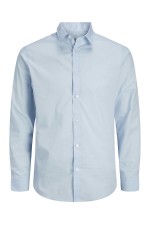 JREBGAVIN SOLID SHIRT LS NOOS - ΜΠΛΕ ΑΝΟΙΧΤΟ