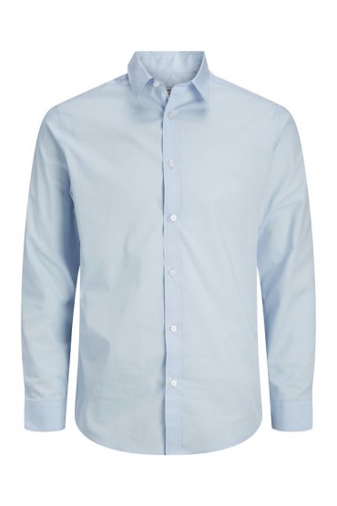 JREBGAVIN SOLID SHIRT LS NOOS - ΜΠΛΕ ΑΝΟΙΧΤΟ