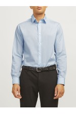 JREBGAVIN SOLID SHIRT LS NOOS - ΜΠΛΕ ΑΝΟΙΧΤΟ