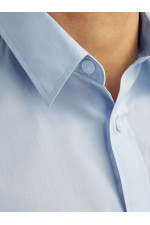 JREBGAVIN SOLID SHIRT LS NOOS - ΜΠΛΕ ΑΝΟΙΧΤΟ