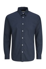 JREBGAVIN SOLID SHIRT LS NOOS - ΜΠΛΕ