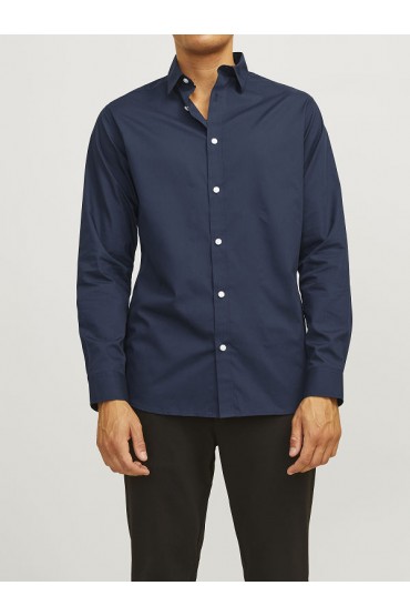 JREBGAVIN SOLID SHIRT LS NOOS - ΜΠΛΕ