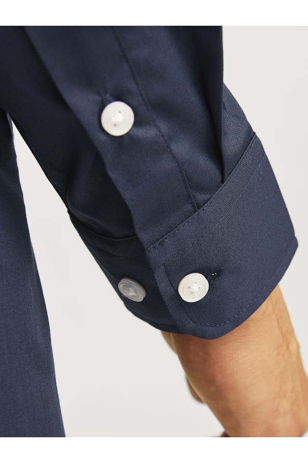 JREBGAVIN SOLID SHIRT LS NOOS - ΜΠΛΕ