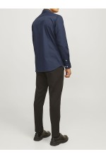 JREBGAVIN SOLID SHIRT LS NOOS - ΜΠΛΕ