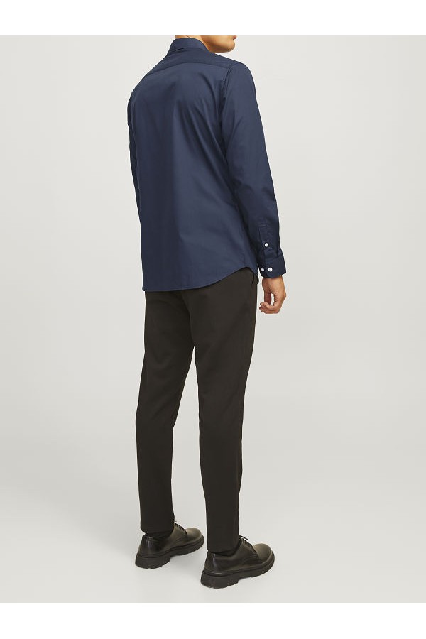 JREBGAVIN SOLID SHIRT LS NOOS - ΜΠΛΕ