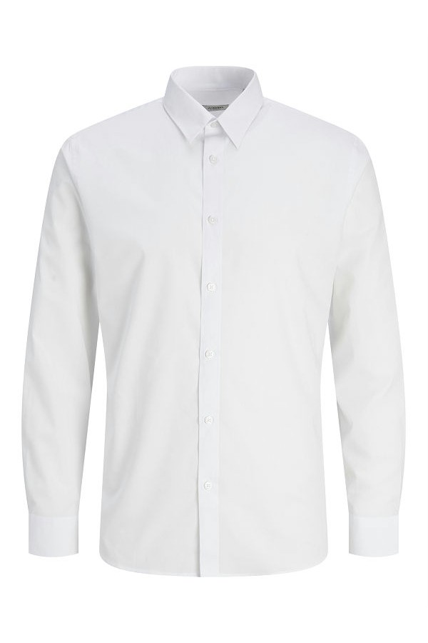 JREBGAVIN SOLID SHIRT LS NOOS - ΛΕΥΚΟ
