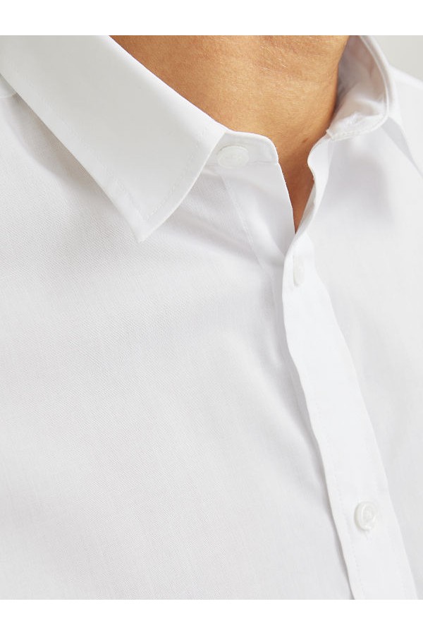 JREBGAVIN SOLID SHIRT LS NOOS - ΛΕΥΚΟ