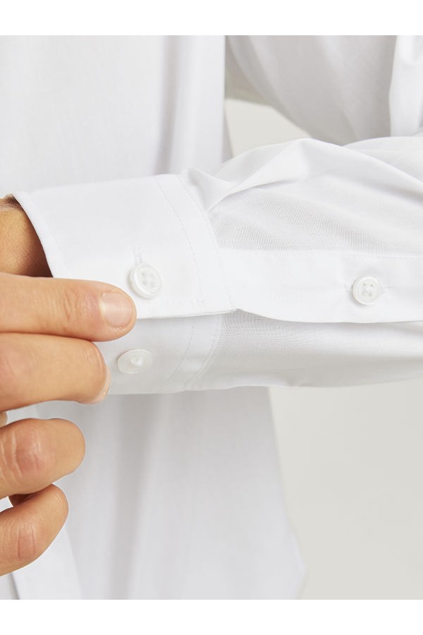 JREBGAVIN SOLID SHIRT LS NOOS - ΛΕΥΚΟ