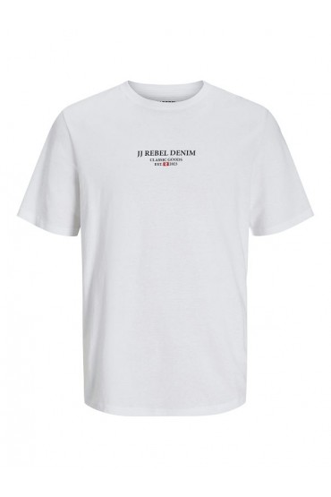 JREBJEANS REBEL PRINT TEE SS O-NECK SN - ΛΕΥΚΟ