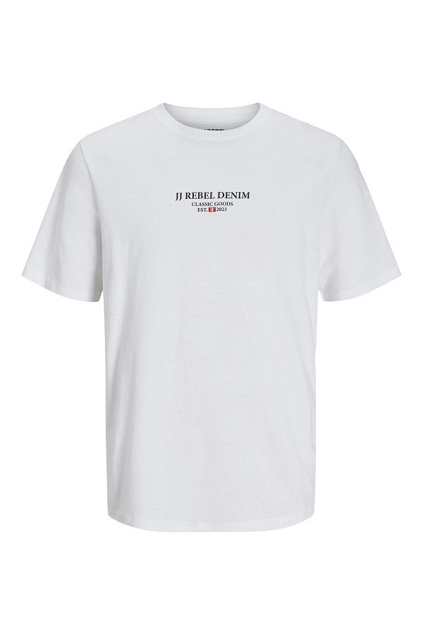 JREBJEANS REBEL PRINT TEE SS O-NECK SN - ΛΕΥΚΟ