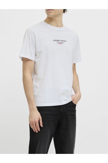 JREBJEANS REBEL PRINT TEE SS O-NECK SN - ΛΕΥΚΟ
