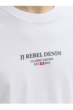 JREBJEANS REBEL PRINT TEE SS O-NECK SN - ΛΕΥΚΟ