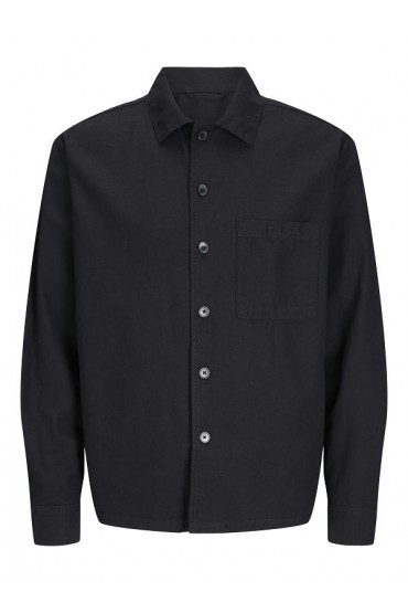 JJEURBAN EDGE OVERSHIRT LS SN - ΜΑΥΡΟ