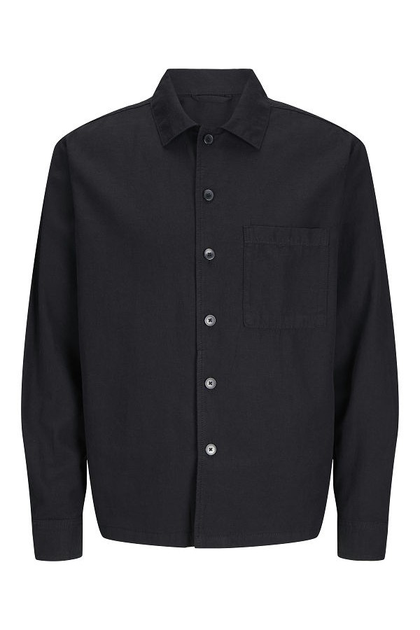 JJEURBAN EDGE OVERSHIRT LS SN - ΜΑΥΡΟ
