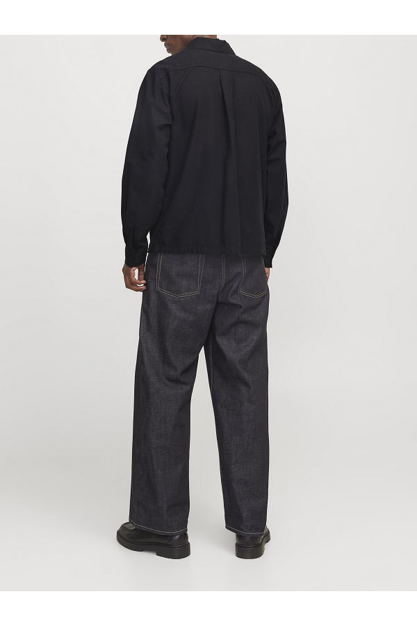 JJEURBAN EDGE OVERSHIRT LS SN - ΜΑΥΡΟ