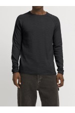 JJEBREEZE KNIT CREW NECK SN - ΜΑΥΡΟ