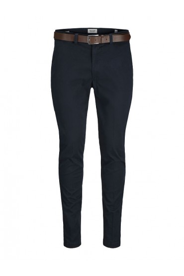 JPSTMARCO FRANCO CHINO W BELT - ΜΠΛΕ