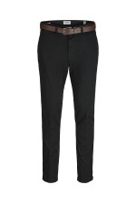 JPSTMARCO FRANCO CHINO W BELT - ΜΑΥΡΟ