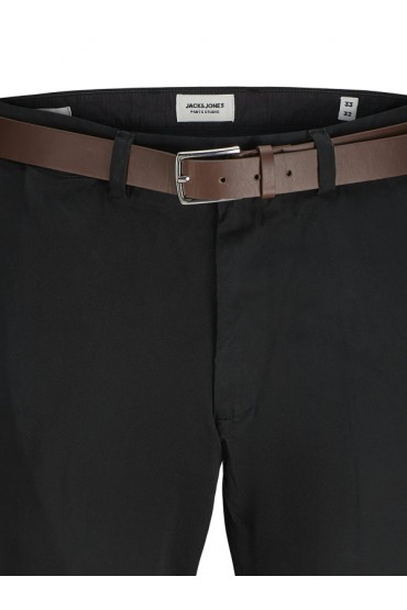 JPSTMARCO FRANCO CHINO W BELT - ΜΑΥΡΟ
