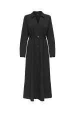 ONLNOVA LIFE ELITE L/S RENNA LONG DRESS - ΜΑΥΡΟ