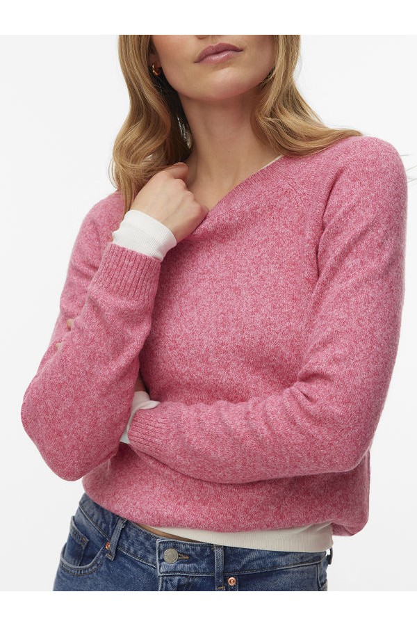 VMDOFFY LS O-NECK BLOUSE GA NOOS - ΠΟΡΤΟΚΑΛΙ