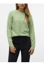 VMDOFFY LS O-NECK BLOUSE GA NOOS - ΠΡΑΣΙΝΟ