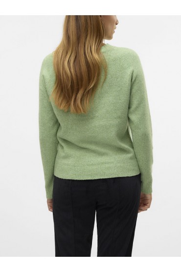 VMDOFFY LS O-NECK BLOUSE GA NOOS - ΠΡΑΣΙΝΟ