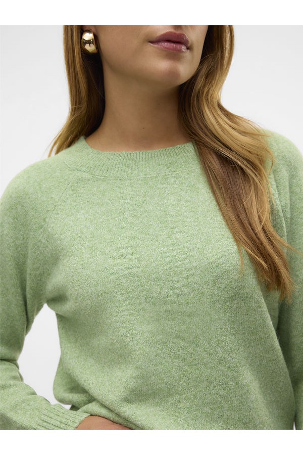 VMDOFFY LS O-NECK BLOUSE GA NOOS - ΠΡΑΣΙΝΟ