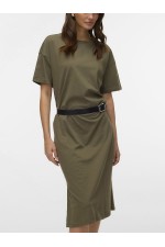 VMMOLLY SS OVERSIZE CALF DRESS NOOS - ΧΑΚΙ