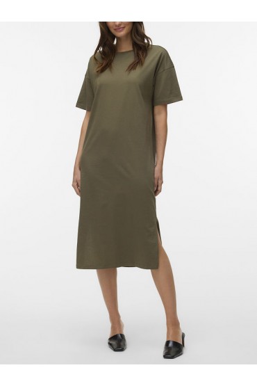 VMMOLLY SS OVERSIZE CALF DRESS NOOS - ΧΑΚΙ