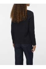 VMPAULINA LS T-SHIRT JRS NOOS - ΜΑΥΡΟ
