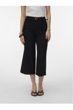 VMELMA HW WIDE CULOTTE BELT PANT NOOS - ΜΑΥΡΟ