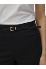 VMELMA HW WIDE CULOTTE BELT PANT NOOS - ΜΑΥΡΟ