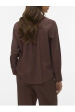 VMCAIA LS SHIRT WVN NOOS - ΚΑΦΕ