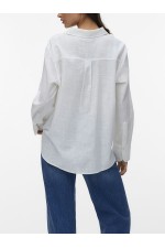 VMCAIA LS SHIRT WVN NOOS - ΛΕΥΚΟ