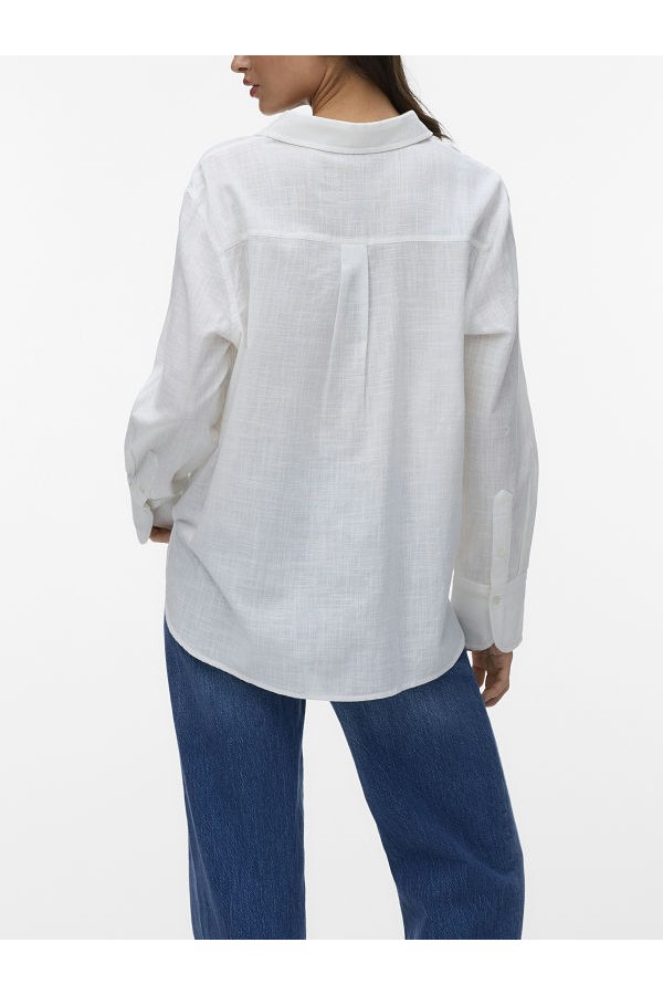 VMCAIA LS SHIRT WVN NOOS - ΛΕΥΚΟ