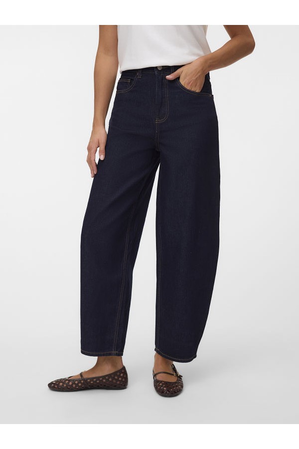 VMBILLIE HR BARREL ANK JEANS LI3191 NOOS - ΜΠΛΕ