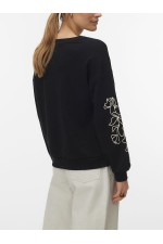 VMLADA L/S O-NECK SWEATSHIRT JRS BTQ - ΜΑΥΡΟ