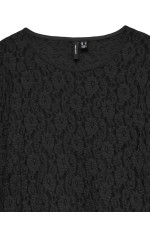 VMFLORA LS PEPLUM TOP JRS - ΜΑΥΡΟ