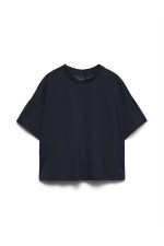 VMSHARON SS BACK LACE TEE EXP - ΜΠΛΕ