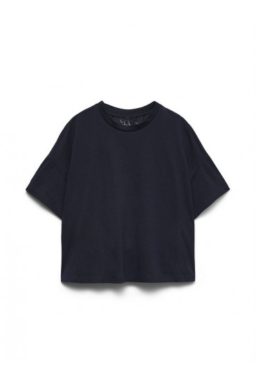 VMSHARON SS BACK LACE TEE EXP - ΜΠΛΕ