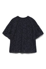 VMSHARON SS BACK LACE TEE EXP - ΜΠΛΕ