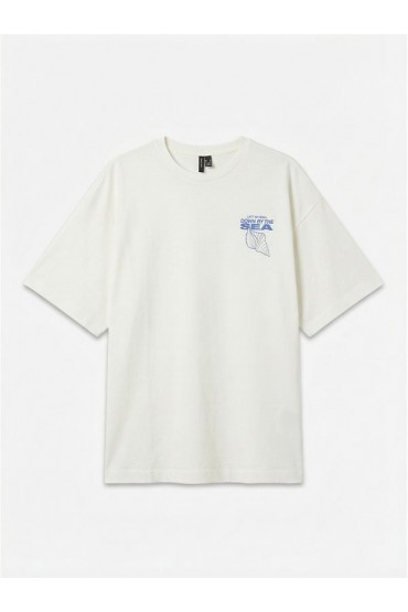 VMMIRA HAILEY SS OVERSIZE TEE JRS EX - ΛΕΥΚΟ