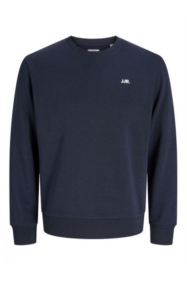 JREBREBEL LOGO SWEAT CREW NECK - ΜΠΛΕ