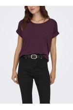 ONLMOSTER S/S O-NECK TOP NOOS JRS - ΜΠΟΡΝΤΩ